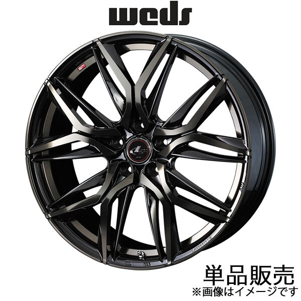 レオニスLM レガシィB4 BM系 16インチ アルミホイール 1本 パールブラック ミラーカット/チタントップ 0041100 WEDS LEONIS LM