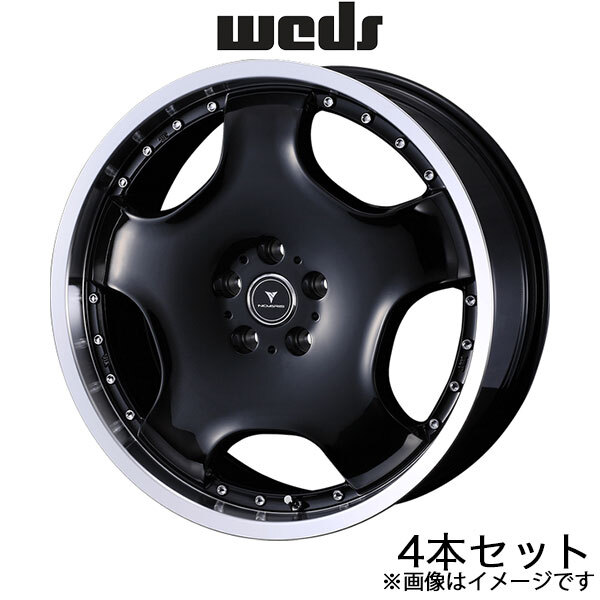 ノヴァリス アセットD1 SC 40系 18インチ アルミホイール 4本 ブラック/リムポリッシュ 0041853 WEDS NOVARIS ASSETE D1