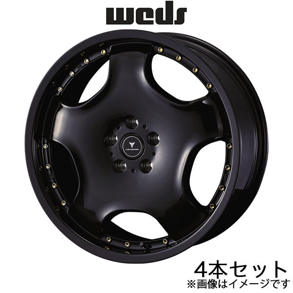 ノヴァリス アセットD1 アクセラ BM/BY系 18インチ アルミホイール 4本 ブラック/ゴールドピアス 0041843 WEDS NOVARIS ASSETE D1