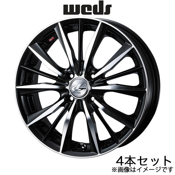 レオニスVX ノート E11 16インチ アルミホイール 4本 ブラック/ミラーカット 0033248 WEDS LEONIS VX