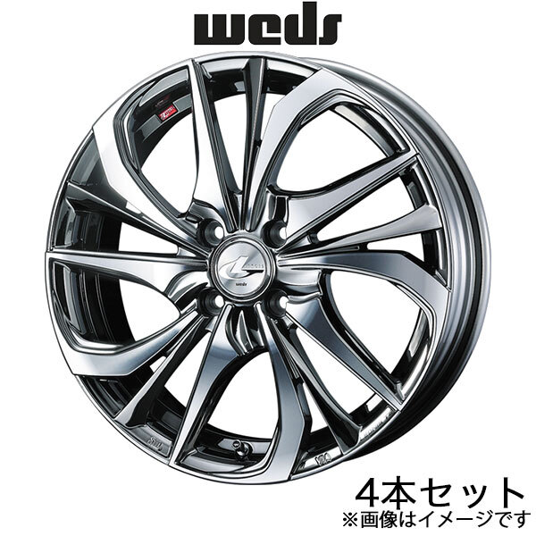 レオニスTE デミオ DJ系 17インチ アルミホイール 4本 ブラックメタルコート/ミラーカット 0038754 WEDS LEONIS TE