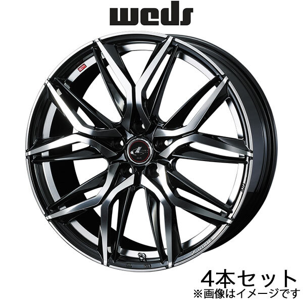 レオニスLM CT 10系 18インチ アルミホイール 4本 パールブラック/ミラーカット 0040819 WEDS LEONIS LM
