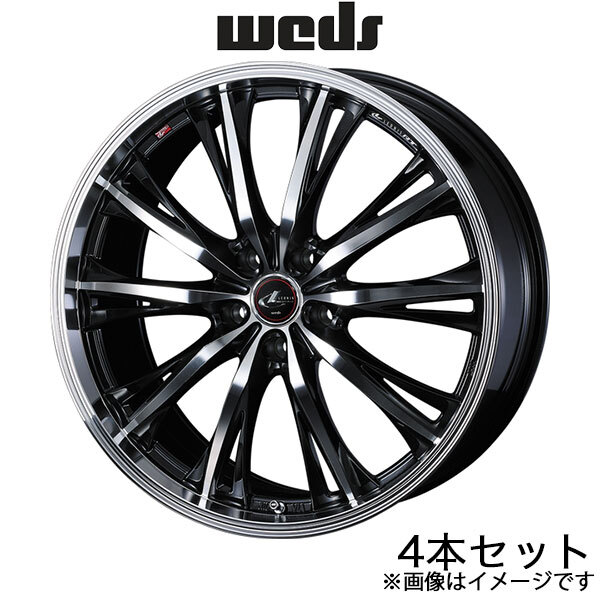 レオニスRT インプレッサアネシス GE系 18インチ アルミホイール 4本 パールブラック/ミラーカット 0041186 WEDS LEONIS RT