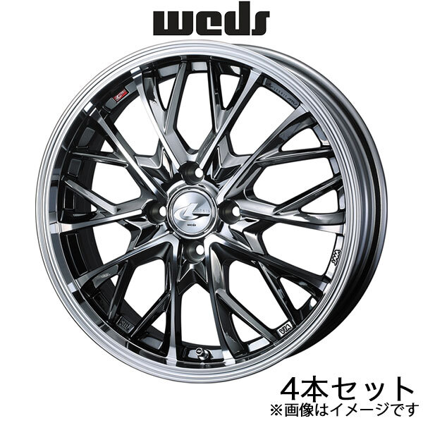 レオニスMV プレオプラス LA300系 15インチ アルミホイール 4本 ブラックメタルコート/ミラーカット 0041704 WEDS LEONIS MV