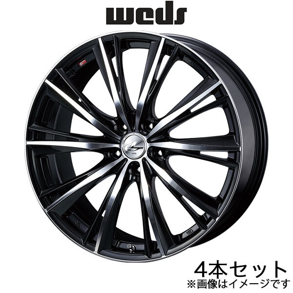 レオニスWX WRX S4 VAG 18インチ アルミホイール 4本 ブラック/ミラーカット 0033905 WEDS LEONIS WX