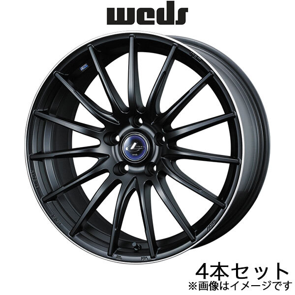 レオニス ナヴィア05 ヴォクシー 70系 18インチ アルミホイール 4本 マットブラック/リムポリッシュ 0036280 WEDS LEONIS NAVIA05