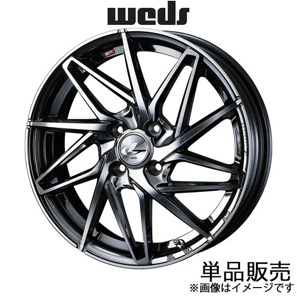 レオニスIT eKクロスEV B5AW 16インチ アルミホイール 1本 ブラックメタルコート/ミラーカット 0040572 WEDS LEONIS IT