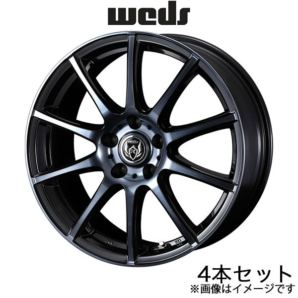 ライツレーKC RAV4 50系 18インチ アルミホイール 4本 ブラックポリッシュBC 0040526 WEDS Rizley KC