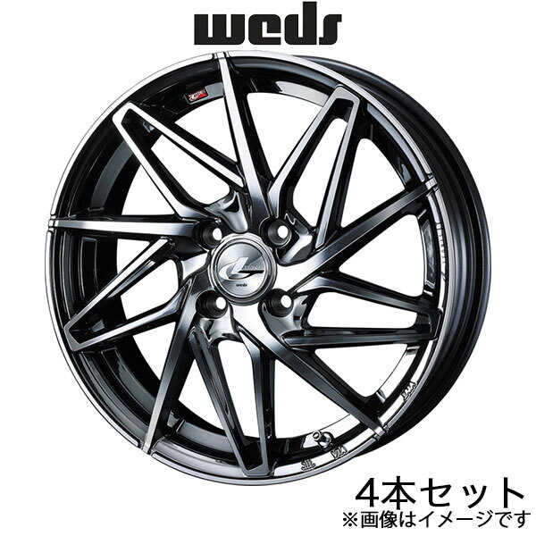 レオニスIT フィット GK3/GK4/GK5/GK6/GP5/GP6 16インチ アルミホイール 4本 ブラックメタルコート/ミラーカット 0040578 WEDS LEONIS IT