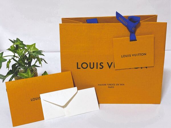 ルイヴィトン「LOUIS VUITTON」ショッパー 小物箱サイズ (4528) 正規品 付属品 ショップ袋 ブランド紙袋 小さめ 折らずに配送