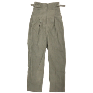 EMODA размер S прямые брюки замшевые женские серые подтяжки серебристого цвета аппаратные Нижняя часть EMODA