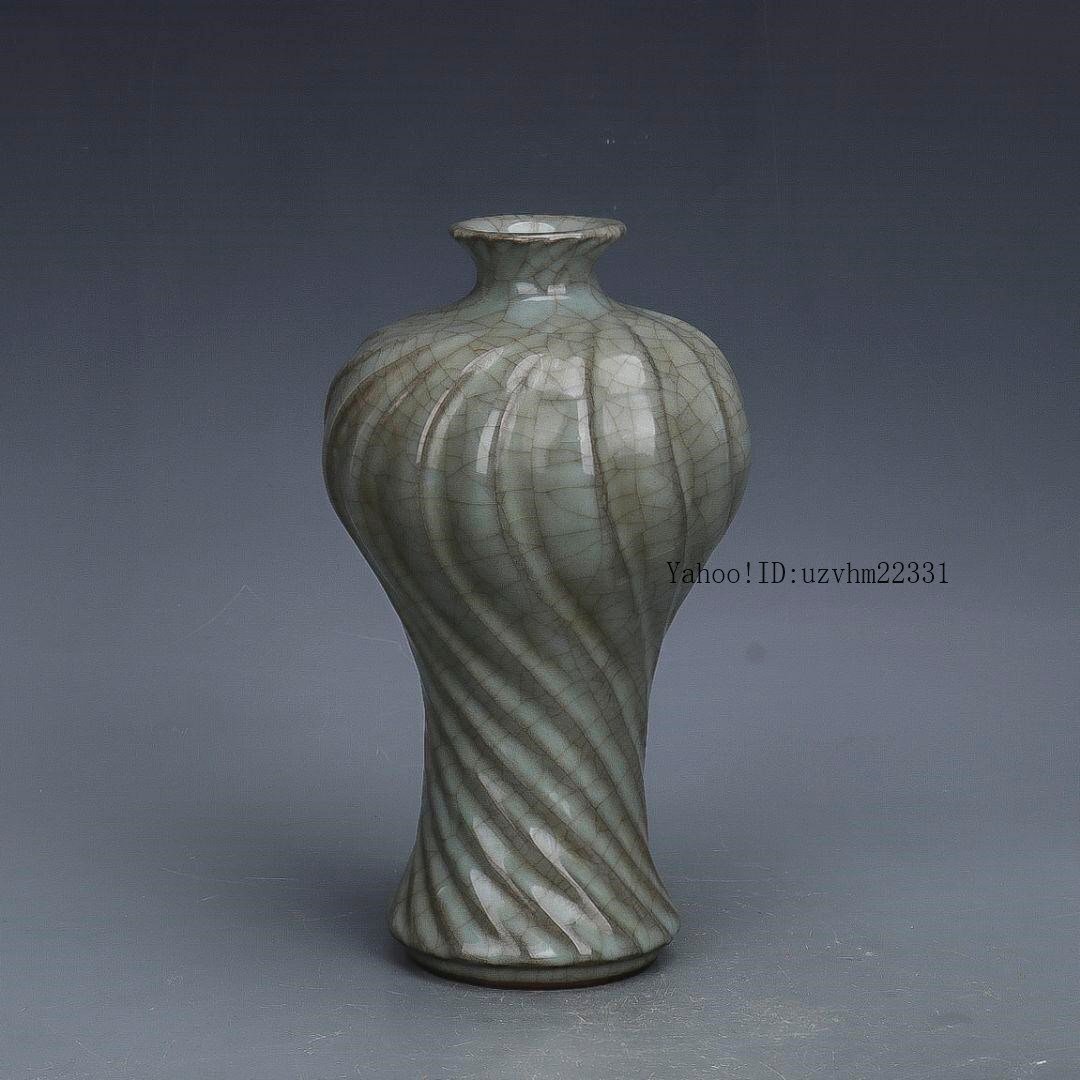 宋官窯汝窯双耳賞瓶 装飾品 現代工芸品 美術品 置物 - メルカリ