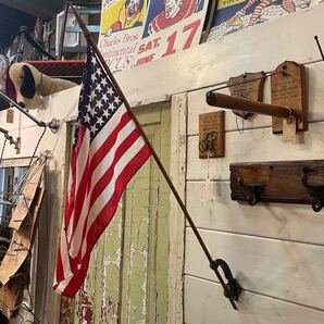 【vintage】フラッグホルダー 文字入り アドバタイジング antique 店舗什器 店舗ディスプレイ us 古道具 古着 アンティーク ヴィンテージ