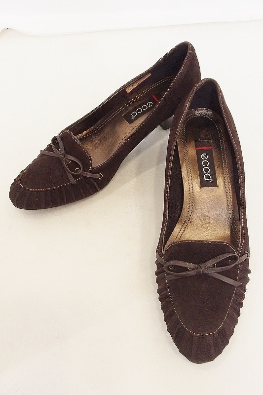 エコー ecco スエード　パンプス 35（22ｃｍ相当） ブラウン ok420