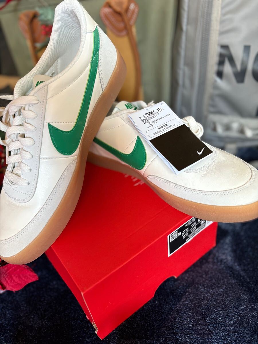 新品 定価15,500円 NIKE ナイキ KILLSHOT2 LEATHER キルショット 2 レザー スニーカー size28cm WHITE&GREEN 432997-111