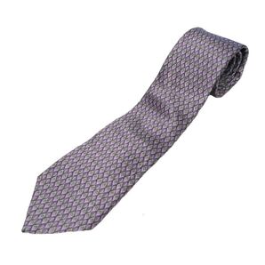 MADE IN ITALY製 CARNAVAL DE VENISE HANDMADE 総柄シルクネクタイ パープル カーニバルデベニス ハンドメイドネクタイ イタリア製