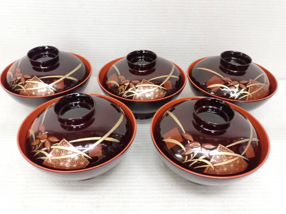 Yahoo!オークション -「漆器 椀 5客 未使用」(食器) (キッチン Yahoo!オークション -「漆器 椀 5客 未使用」(食器) (キッチン