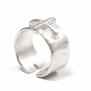 m.a+ silver stitched cross ring クロス リング