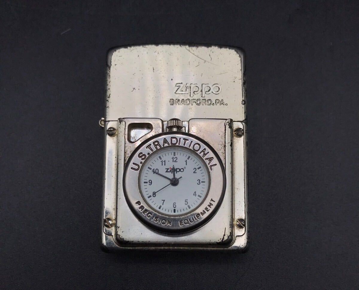 送料込み◇◇Zippo ライターUSA 時計付き｜ライター