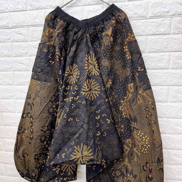 バティック サルエルパンツ 和柄 エスニック メンズ レディース フリーサイズ コットン100% D-277