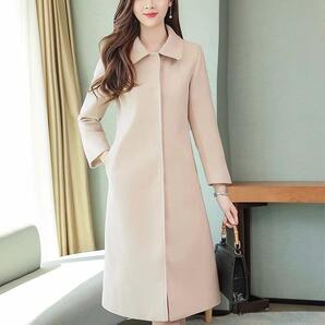半額以下 セール 美シルエット 上品 ステンカラーコート ベージュ XLサイズ