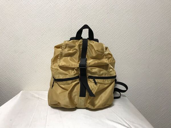 本物ユナイテッドアローズ U A LUGGAGE UNITEDARROWSナイロンリュックサックバッグバックメンズレディースサーフアメカジゴールド金