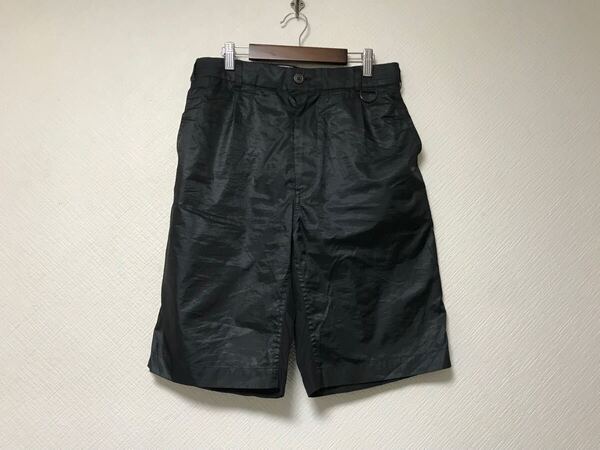 本物ジュリアンデイヴィッドJULIENDAVIDサテンイージースラックスショートハーフパンツメンズサーフアメカジミリタリー黒ブラックS日本製