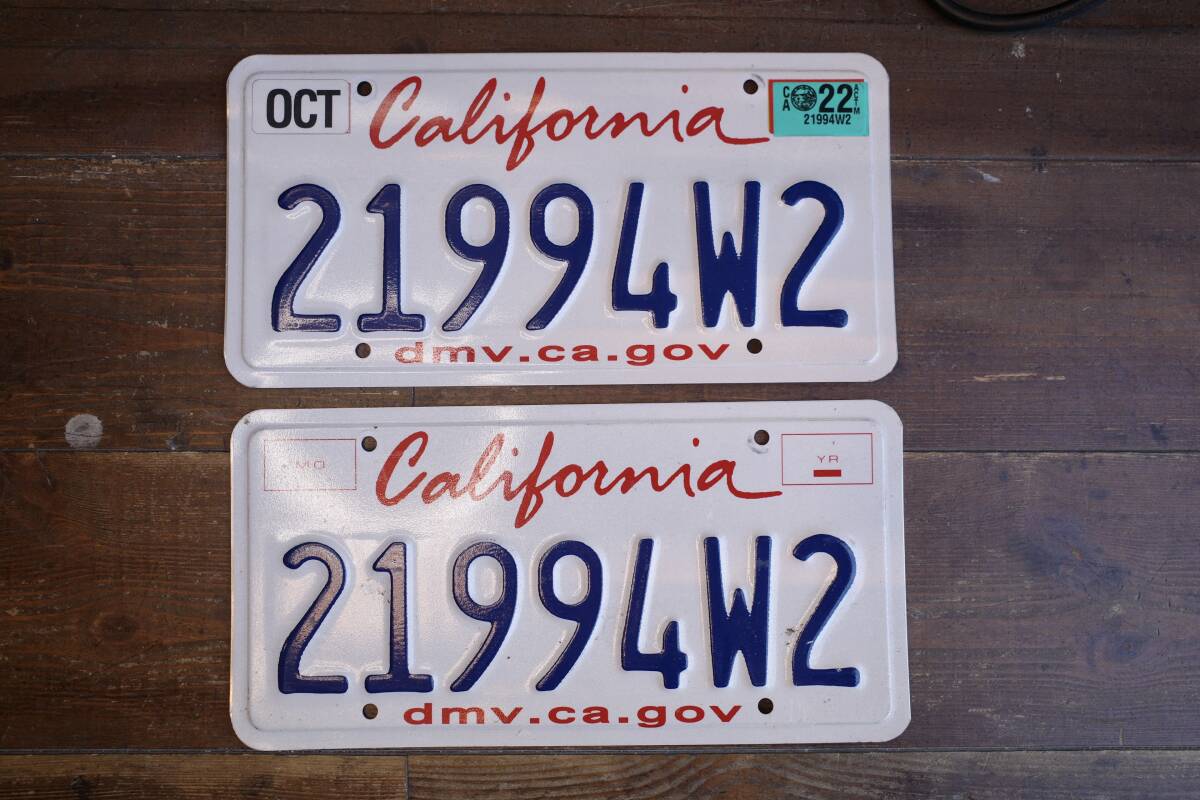 OLD カリフォルニア州アンティーク黒ナンバープレート USA