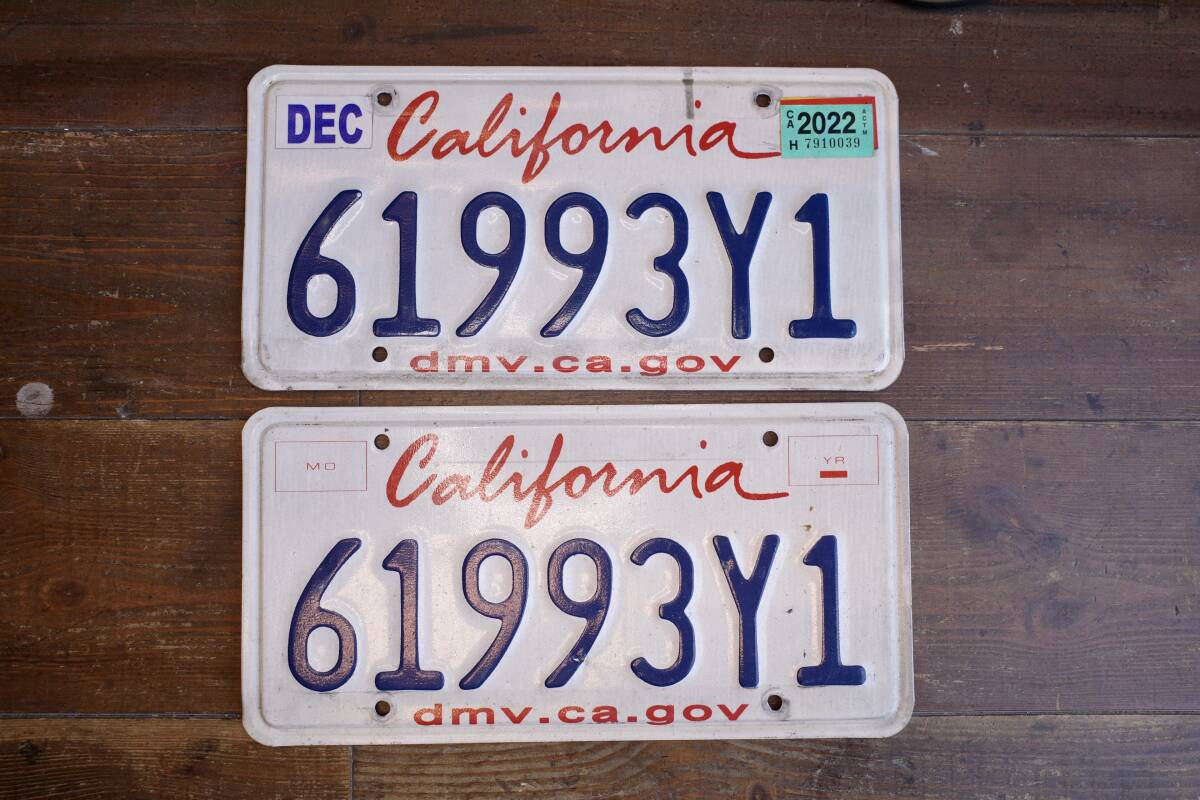希少！OLD カリフォルニア州アンティーク 黒ナンバープレートUSA