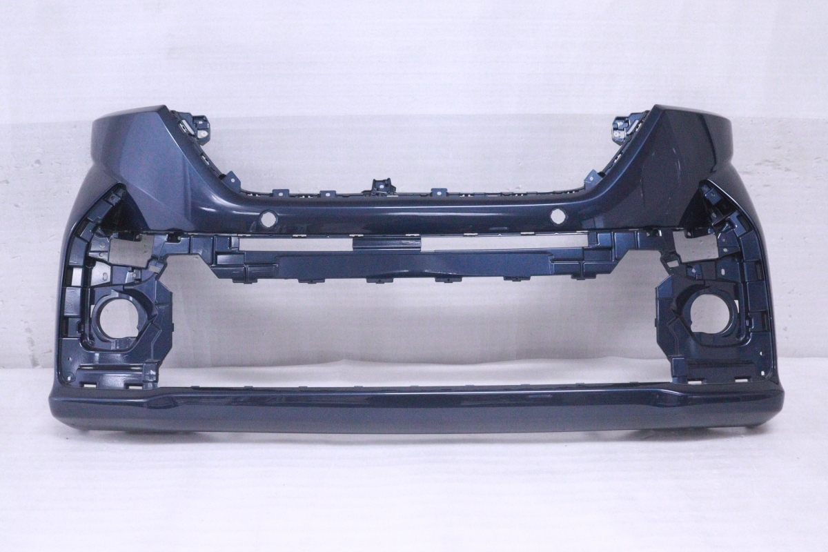 4Y-866★美品★MK54S スペーシアカスタム フロントバンパー★71711-53U5 ソナー穴有 インディゴブルー WAL 純正 MK94S★スズキ (UK)
