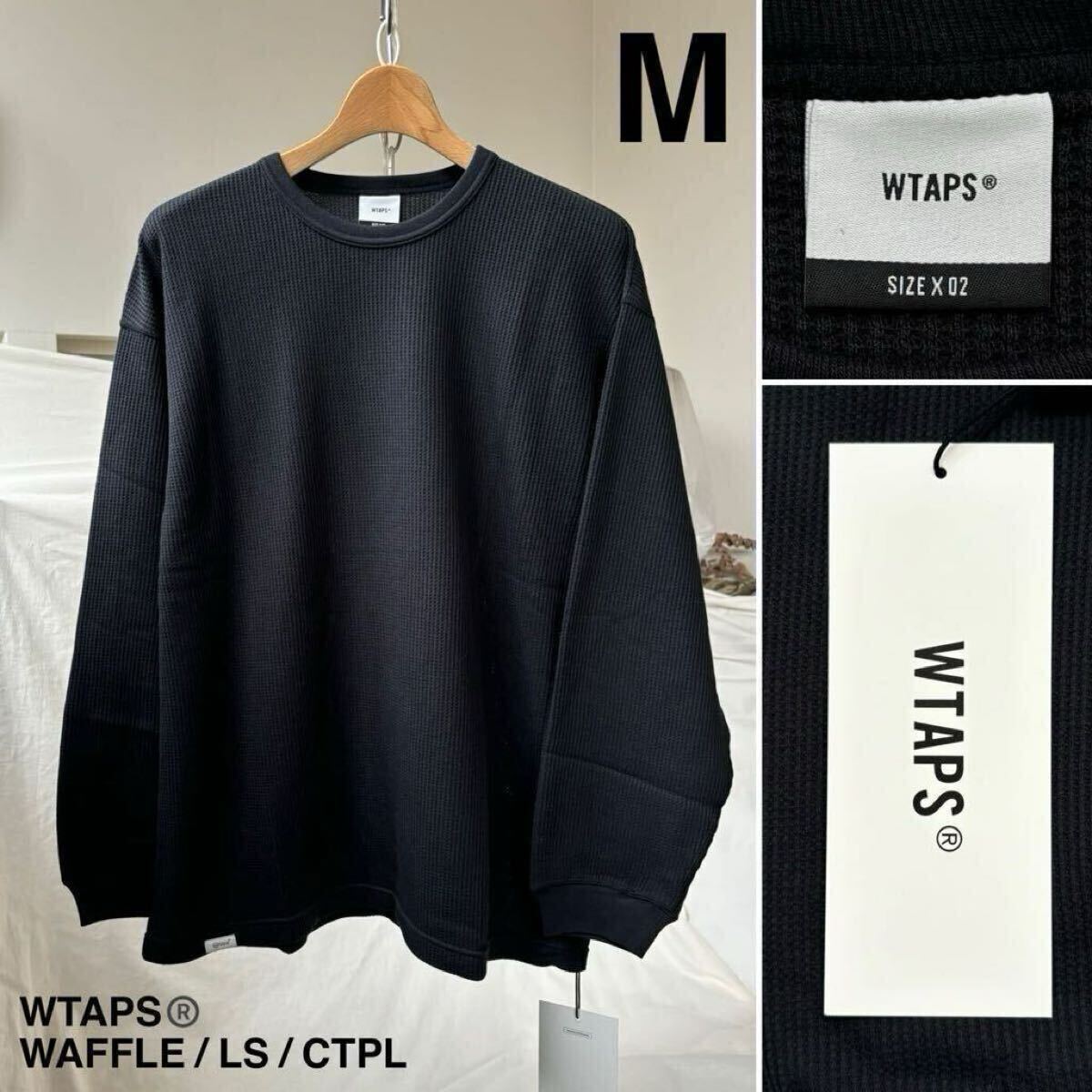 wtaps waffle crew ロンt 黒 L Yahoo!オークション -「wtaps waffle」(トップス) (ダブル