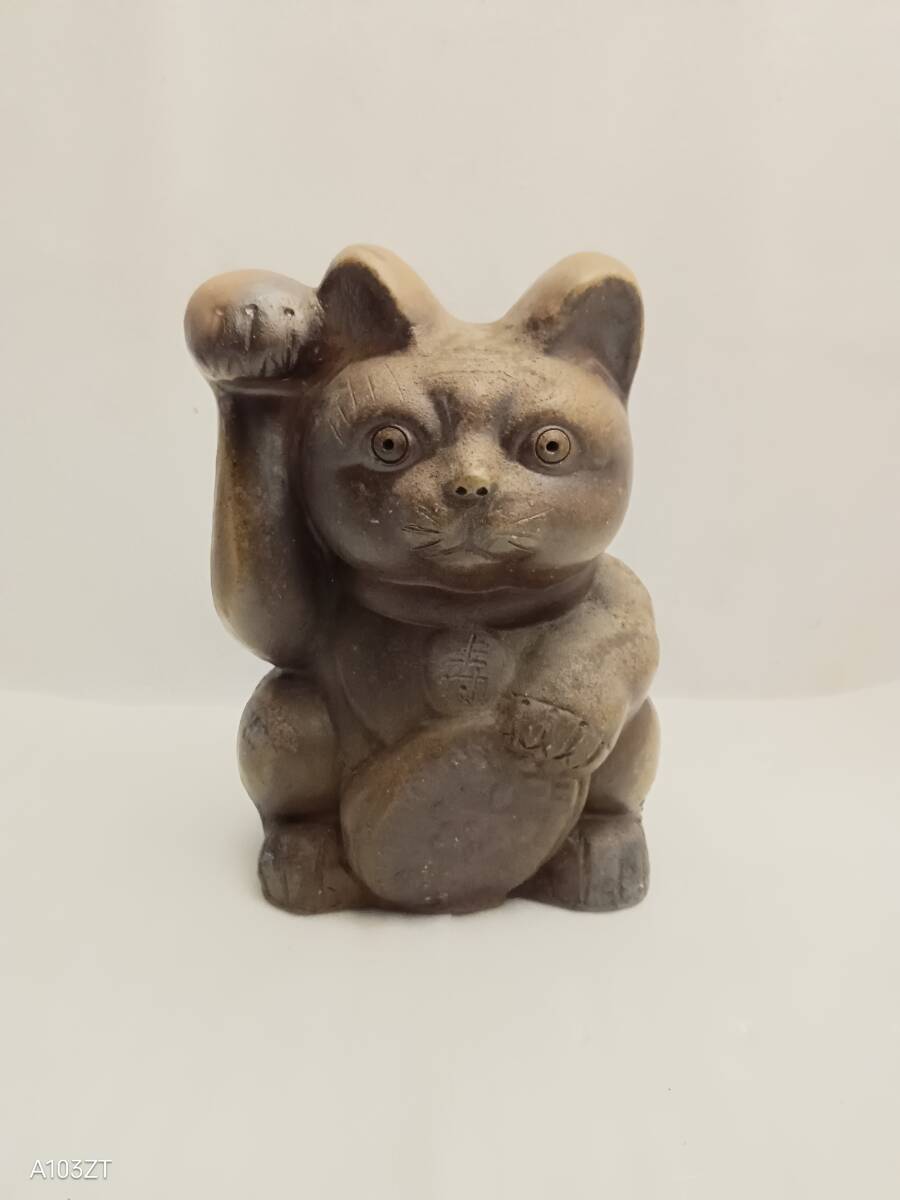 Yahoo!オークション -「猫 置物」(備前) (日本の陶磁)の落札相場