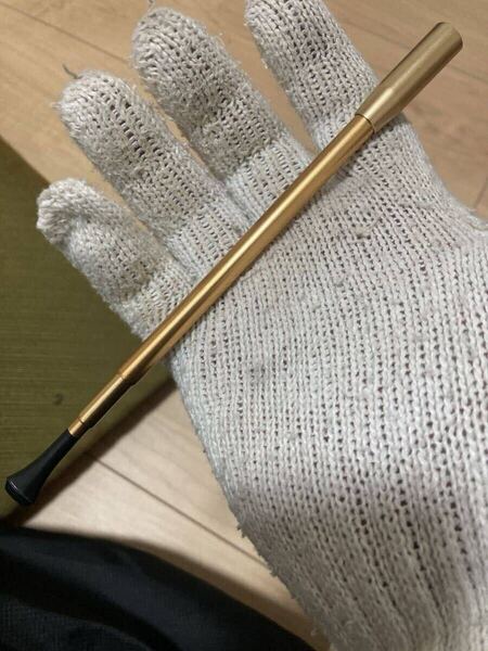 新品 シガレットホルダー 伸縮自在 アルミニウム製 ゴールド 喫煙具