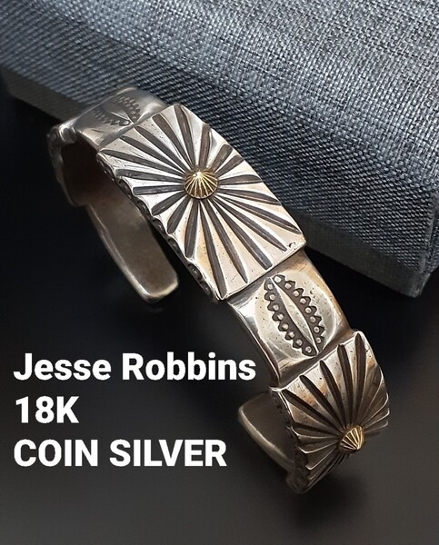 新品 Jesse Robbins ジェシーロビンズ 18K コインシルバー バングル インディアンジュエリー 重厚70g 自身でマライカにて購入 定価25万円