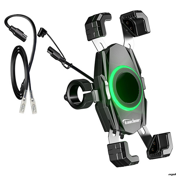 【IP66防水仕様で突然の雨にも対応可能】バイク用スマホホルダー USB充電ポート搭載 日本製 取り付け・取り外し簡単 手裏剣型