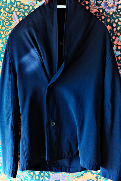 希少美品・ワイズ Y's 2wayショールカラー ジャケット メンズ ネイビー