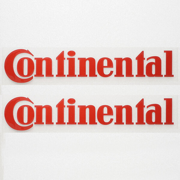 新品・未使用☆Continental コンチネンタル カッティングステッカー レッド 2枚 縦40mm×横199mm |切り文字|切文字|新品|送料無料