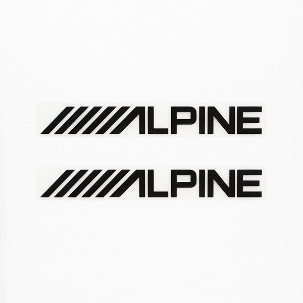 新品・未使用☆ALPINE アルパイン カッティングステッカー ブラック 2枚 縦19mm×横150mm |切り文字|切文字|新品|送料無料|匿名配送