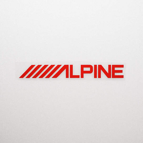新品・未使用☆ALPINE アルパイン カッティングステッカー レッド 1枚 縦19mm×横150mm |切り文字|切文字|新品|送料無料|匿名配送