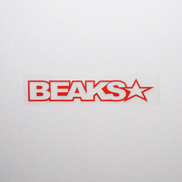 新品・未使用☆BEAKS☆ カッティングステッカー レッド 1枚 縦28mm×横150mm |デカール|切り文字|切文字|新品|送料無料|匿名配送