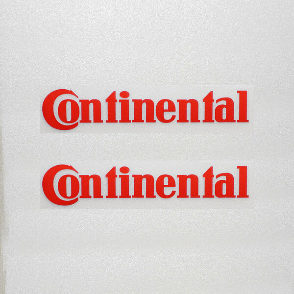 新品・未使用☆Continental コンチネンタル カッティングステッカー レッド 2枚 縦30mm×横149mm |切り文字|切文字|新品|送料無料