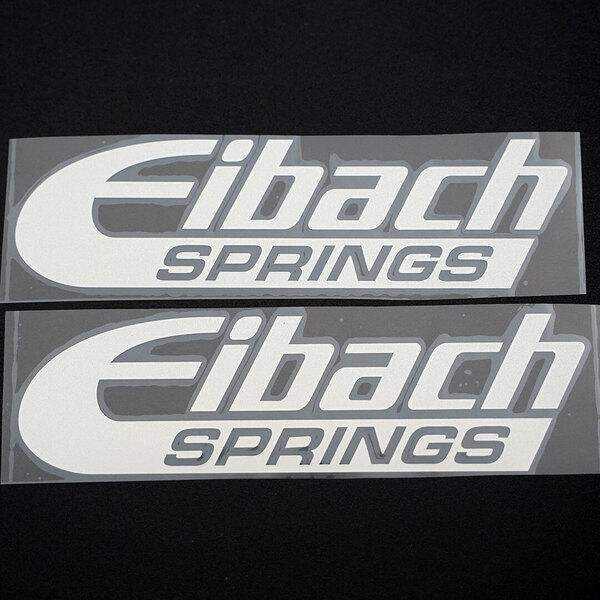 新品・未使用☆Eibach アイバッハ カッティングステッカー シルバー 2枚 縦56mm×横201mm |切り文字|切文字|新品|送料無料|匿名配送