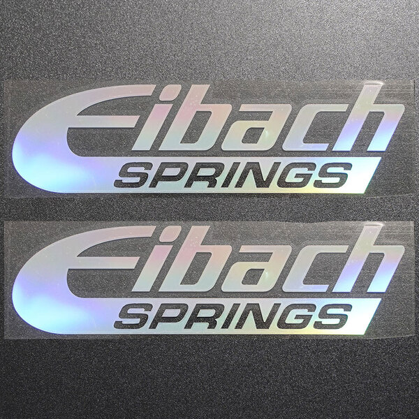 新品・未使用☆Eibach アイバッハ カッティングステッカー オーロラ 2枚 縦56mm×横201mm |切り文字|切文字|新品|送料無料|匿名配送