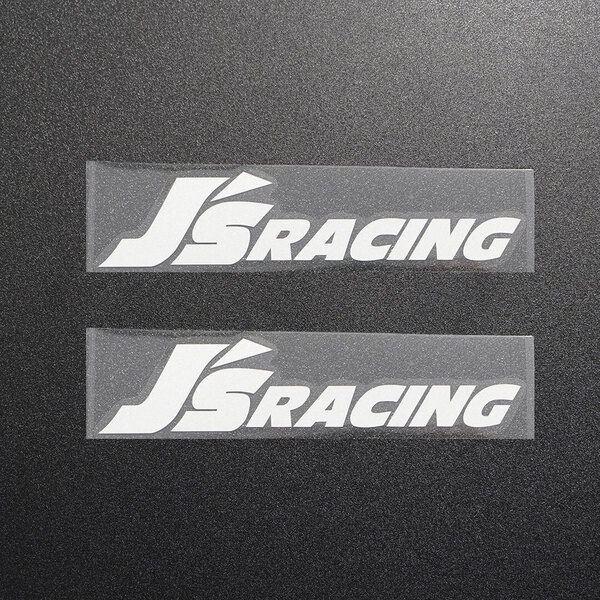 新品・未使用☆J's RACING ジェイズレーシング カッティングステッカー シルバー 2枚 縦34mm×横150mm 切り文字|切文字|新品|送料無料