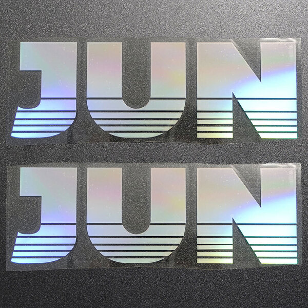 新品・未使用☆JUN ジュン・マシンショップ カッティングステッカー オーロラ 2枚 縦68mm×横201mm |切り文字|切文字|新品|送料無料