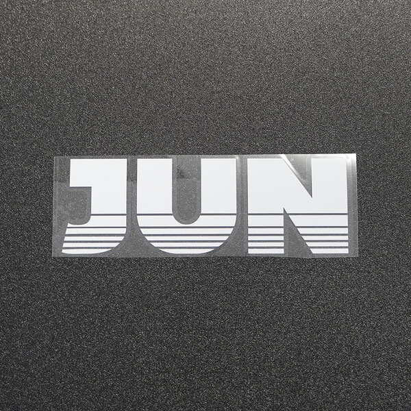 新品・未使用☆JUN ジュン・マシンショップ カッティングステッカー ホワイト 1枚 縦50mm×横150mm |切り文字|切文字|新品|送料無料