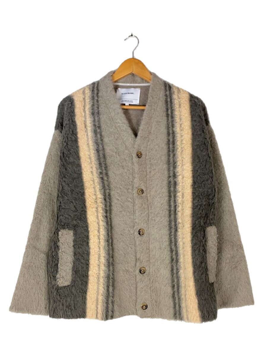 THE INOUE BROTHERS...◆SURI CARDIGAN STRIPE/カーディガン(厚手)/S/コットン/グレー/ストライプ