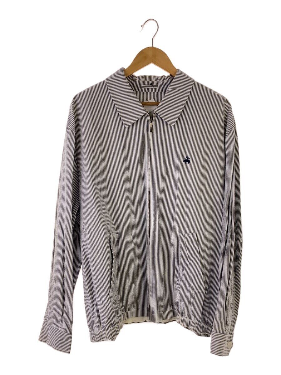 BROOKS BROTHERS◆ジャケット/XL/コットン/IDG/ストライプ/シアサッカー/シミ有