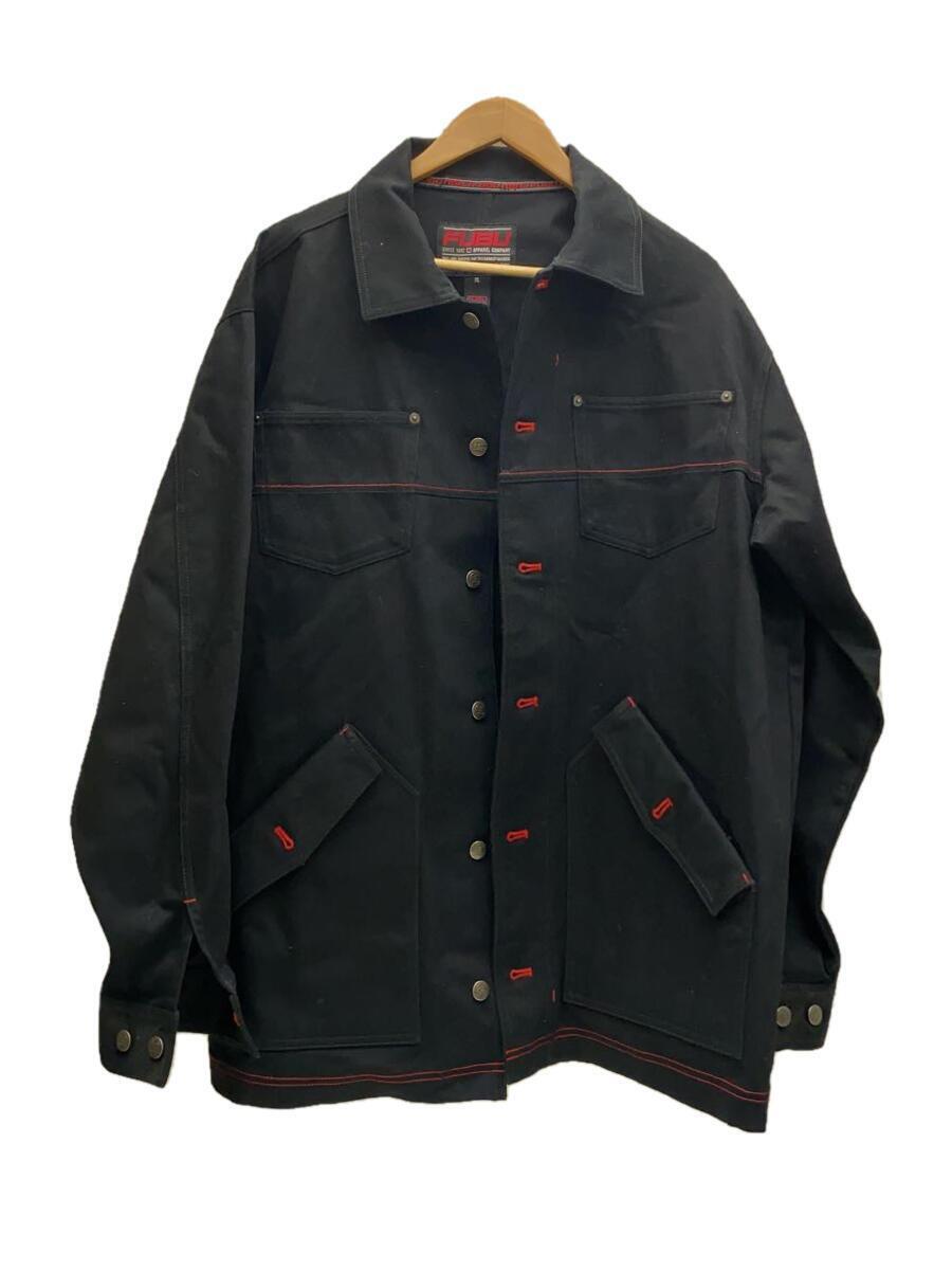 FUBU◆ジャケット/XL/-/BLK/無地