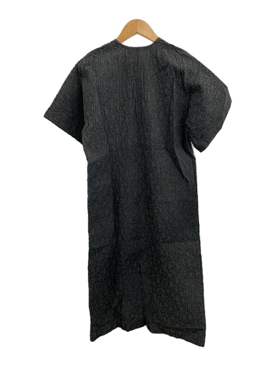 BEAUTY&YOUTH UNITED ARROWS◆ジャカードVネックワンピース/S/コットン/GRY/総柄/1626-137-4403 BEAUTY&YOUTH UNITED ARROWS◆ジャカードVネックワンピース/S/コットン/GRY/総柄/1626-137-4403
